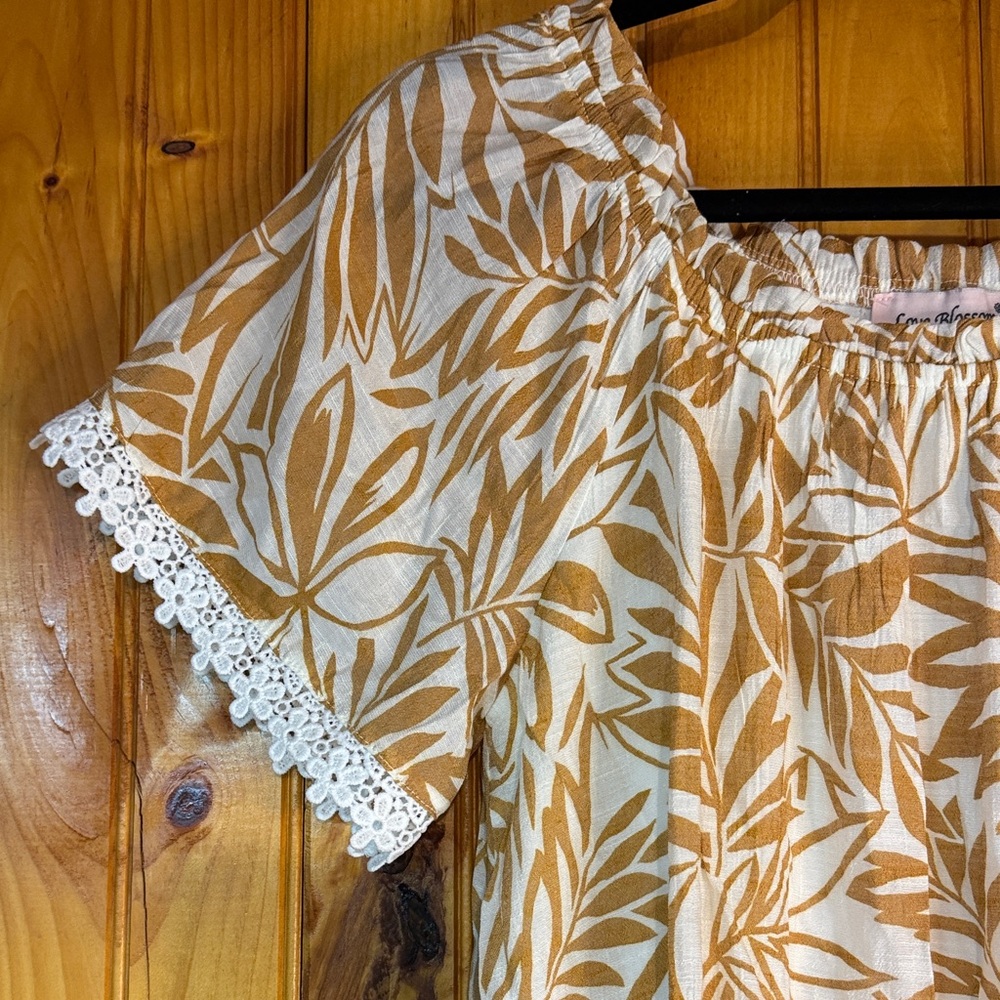 Love Blossom Floral Leaf Print Dress - Picture 6 of 11